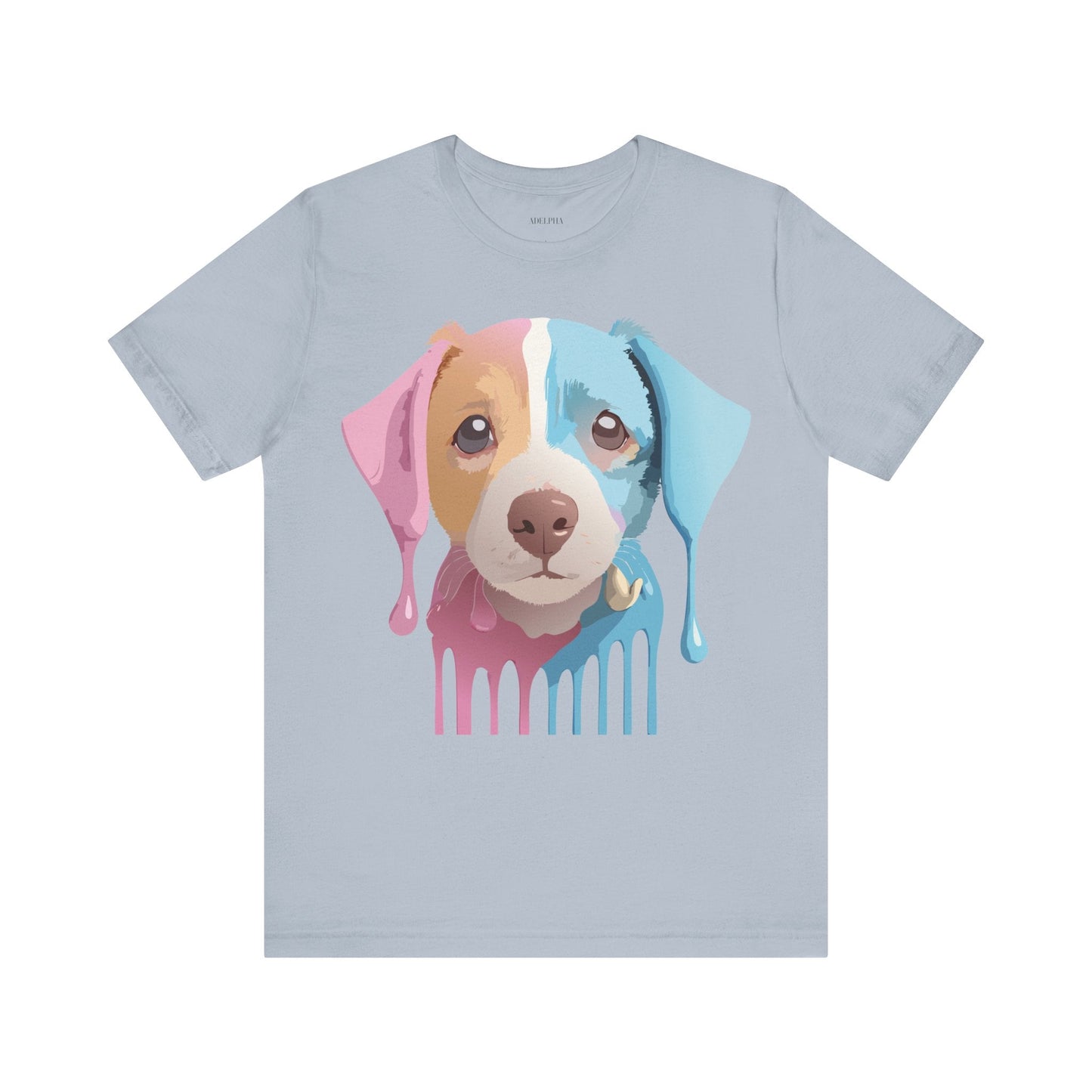 Unisex Dog Graphic Tee With Vintage Inspired Artwork By Adelpha Short Sleeve Casual Shirt