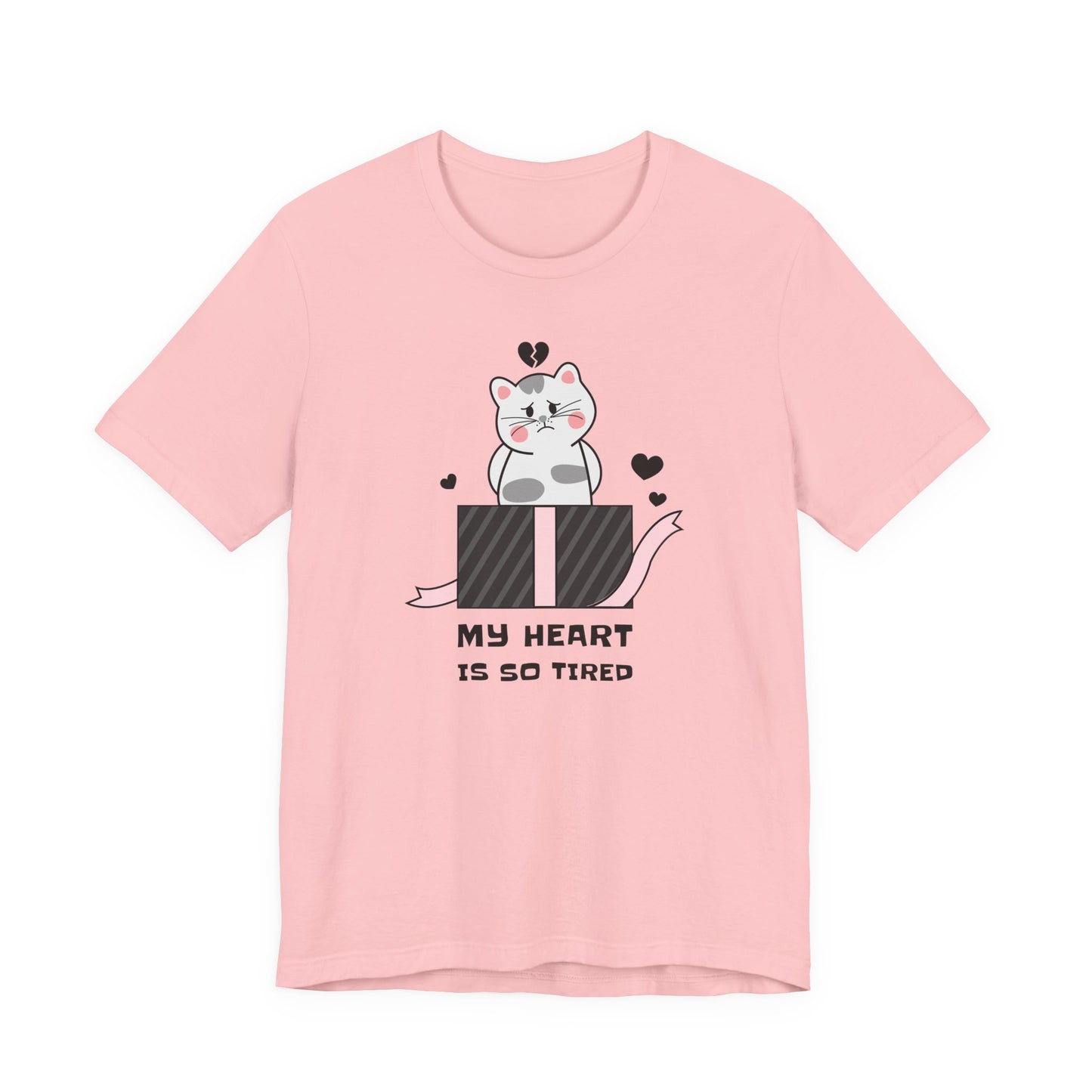 Cat Heart T-Shirt, Love T-Shirt, Tee Shirts with Animals, Valentine Day Shirt 16