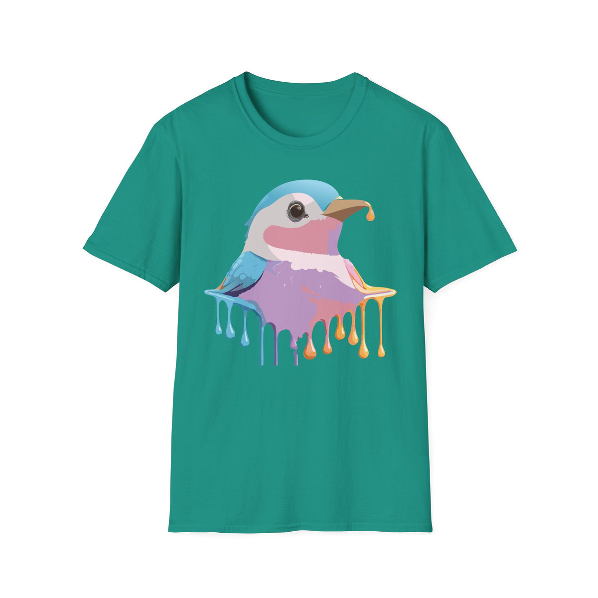Colorful Dripping Kookaburra T-Shirt | Watercolor Bird Illustration