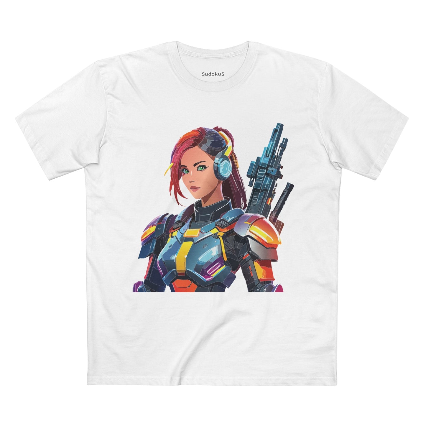 Army-woman Graphic Unisex 100 Cotton Staple Tee 6