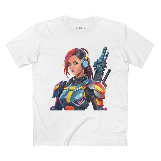 Army-woman Graphic Unisex 100 Cotton Staple Tee 6