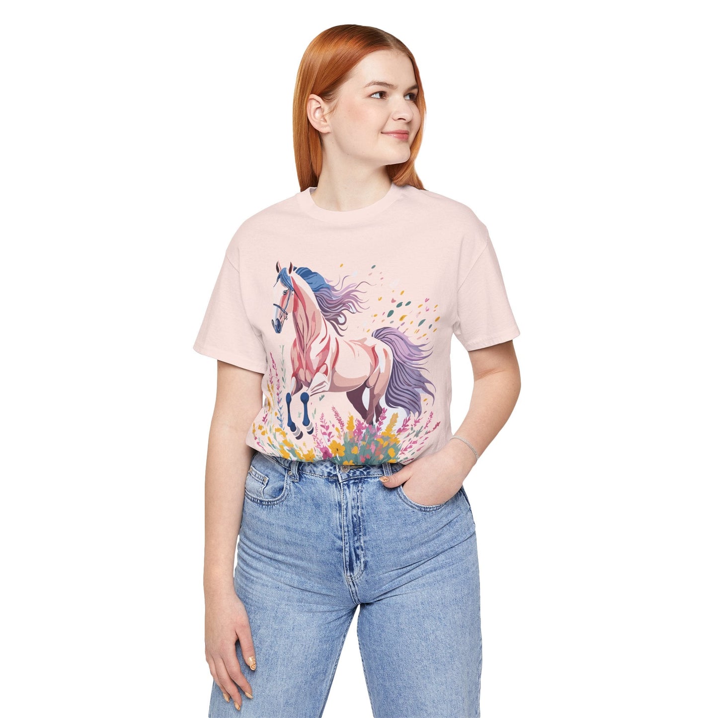 Horse Graphic Unisex 100 Cotton Vintage Animal Art T-Shirt 7