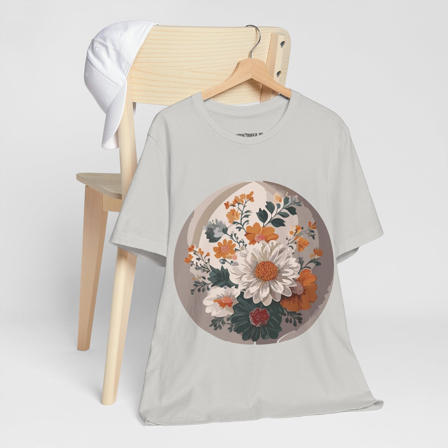 Retro2Nova Floral Shirt Unisex Jersey Short Sleeve Tee From Flowers Collection Free Shipping