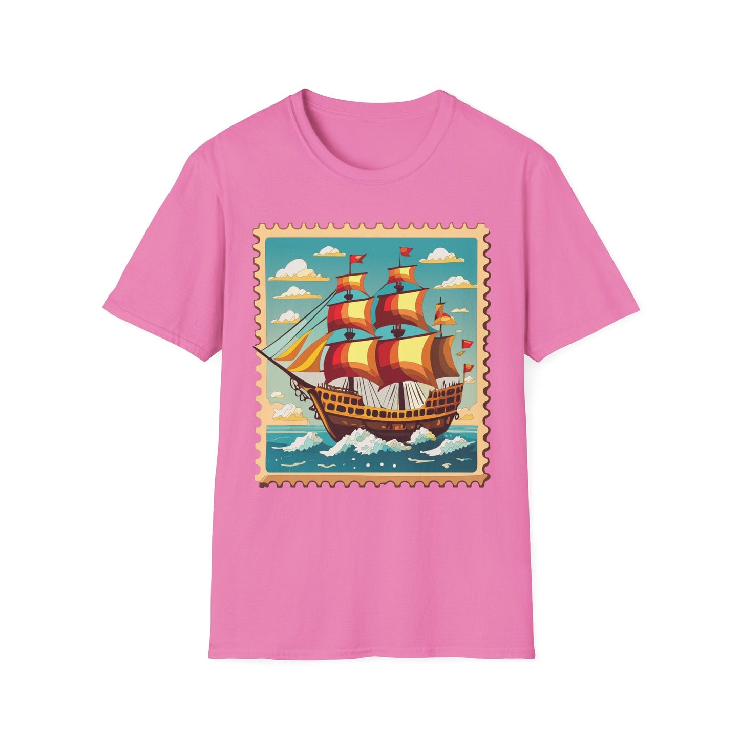 Unisex Softstyle Short Sleeve T Shirt Gildan 64000 Ring Spun Cotton Vessel Ship Frigate Tee