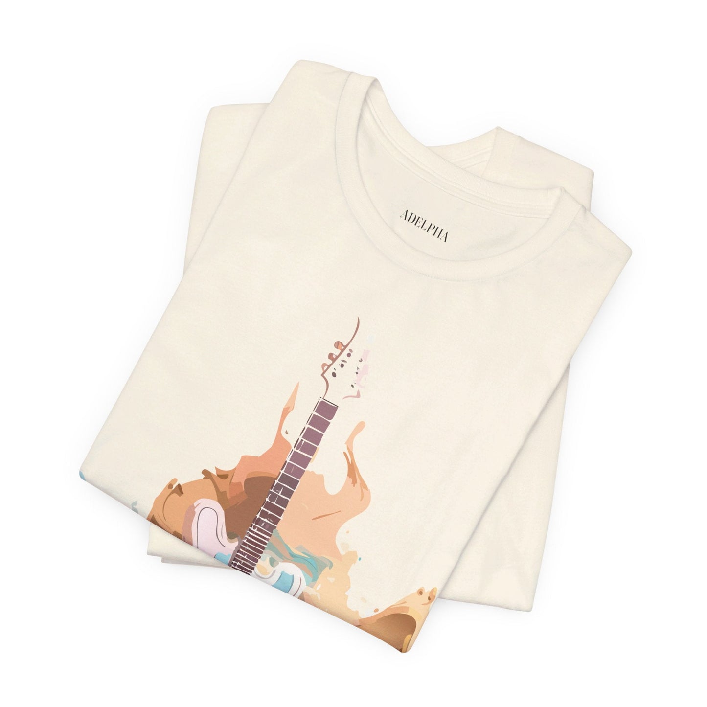 Music Graphic Unisex 100 Cotton Vintage Art with Musical Elements Tee 46