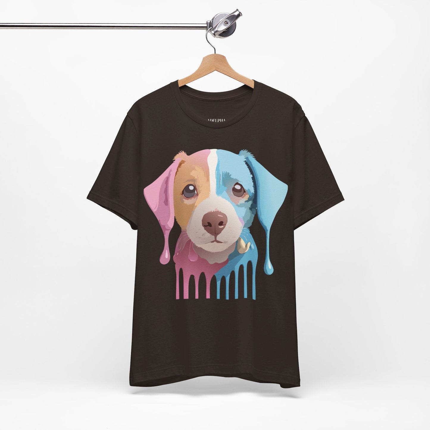 Vintage Inspired Dog Graphic Tee Unisex Jersey Short Sleeve Premium Adelpha Art Design