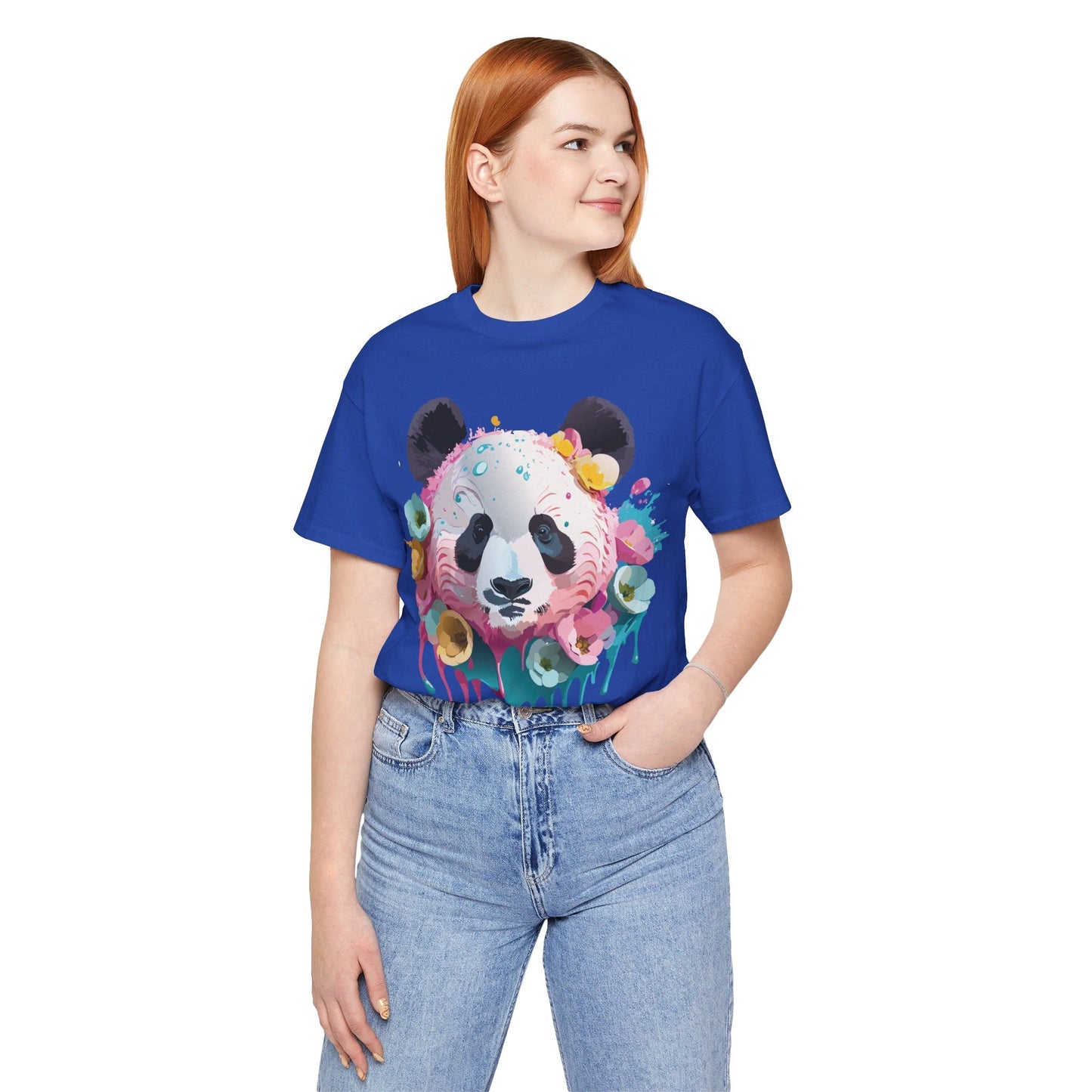 Panda Graphic Unisex 100 Cotton Vintage Art with Animal T-Shirt 5