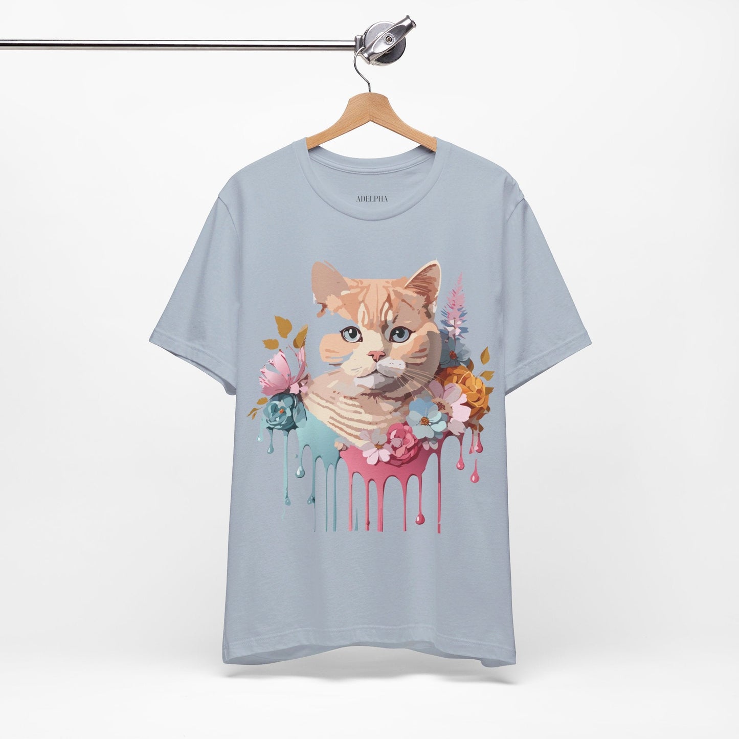 Cat Shirt Graphic Tee Unisex Vintage Inspired Adelpha Art Design
