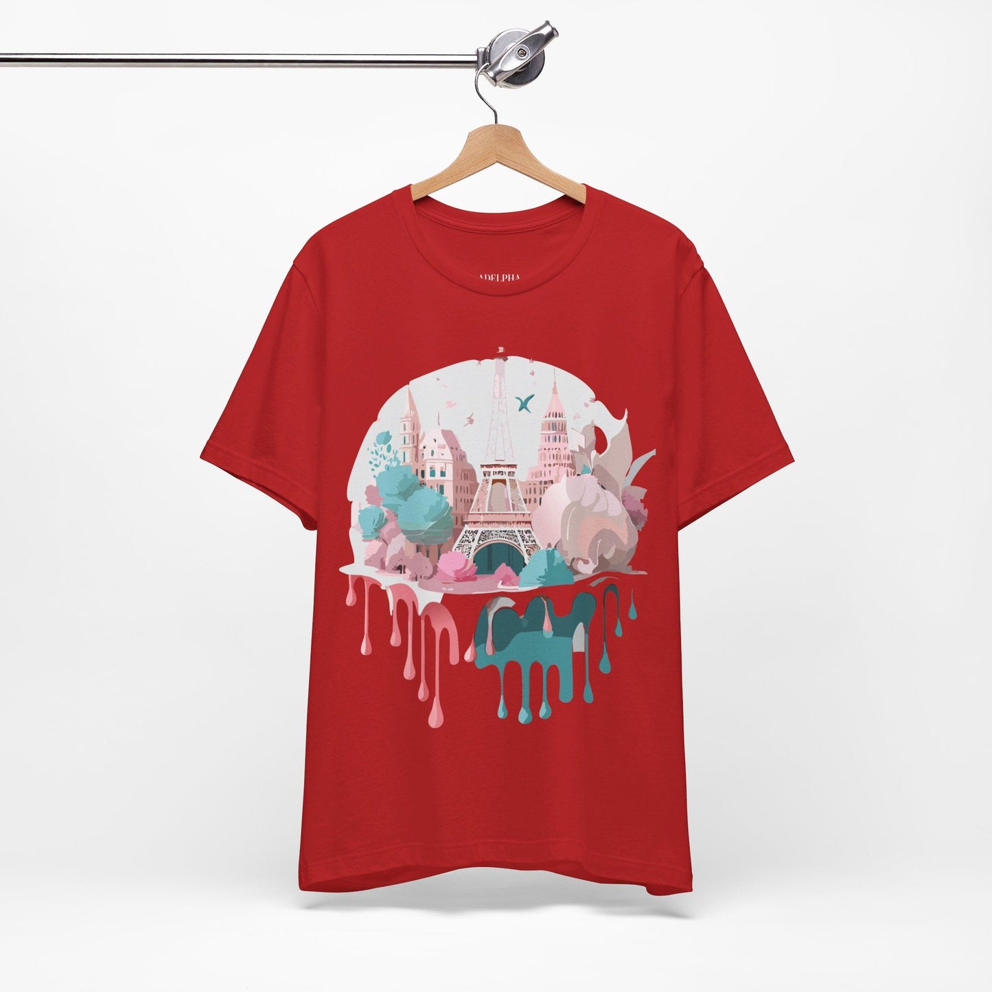 Paris Tourist Shirt Graphic Tee Unisex Jersey Short Sleeve Adelpha Vintage Art Design