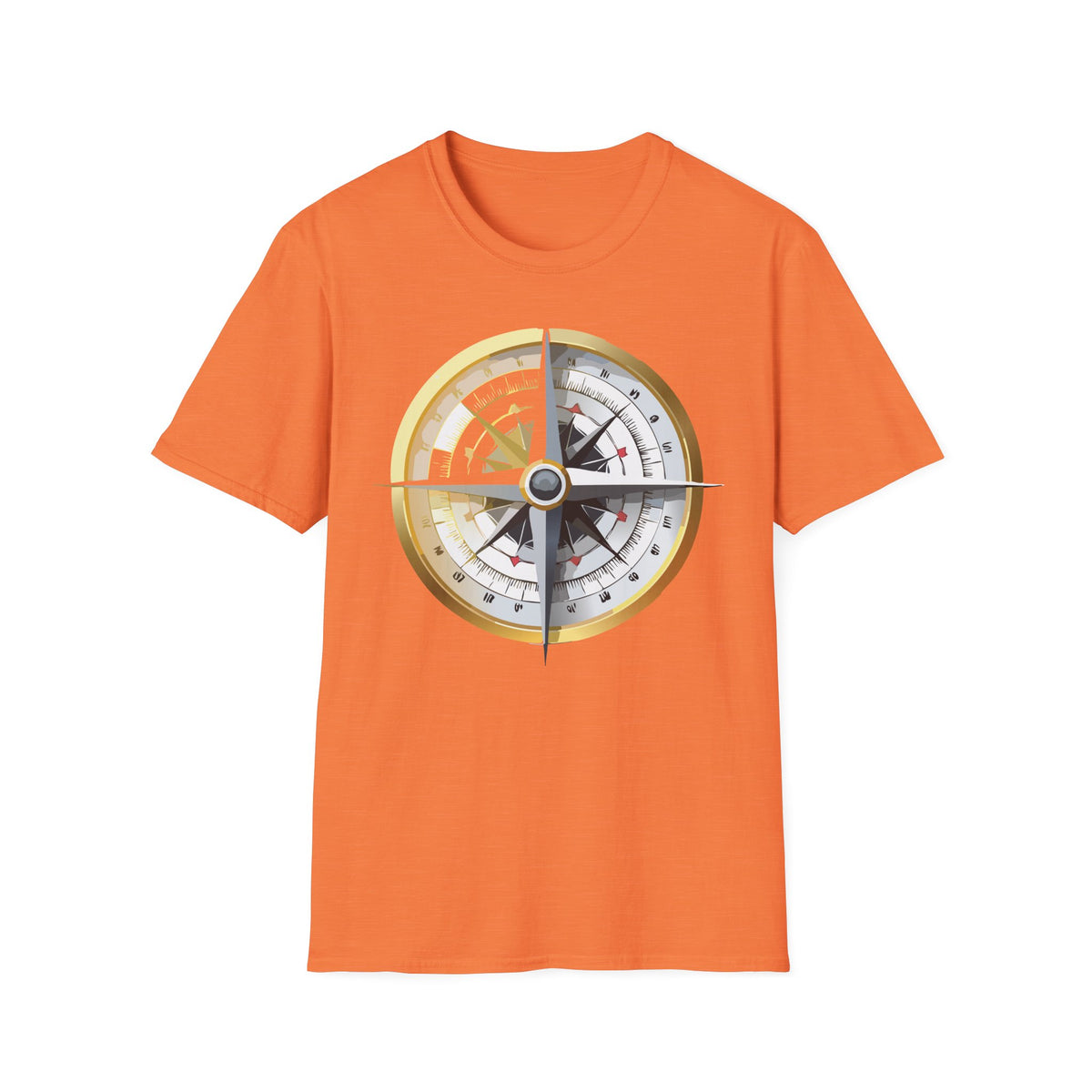 Nautical Compass Graphic T-Shirt | Vintage Explorer Graphic Design Unisex 100 Cotton Gildan T-Shirt