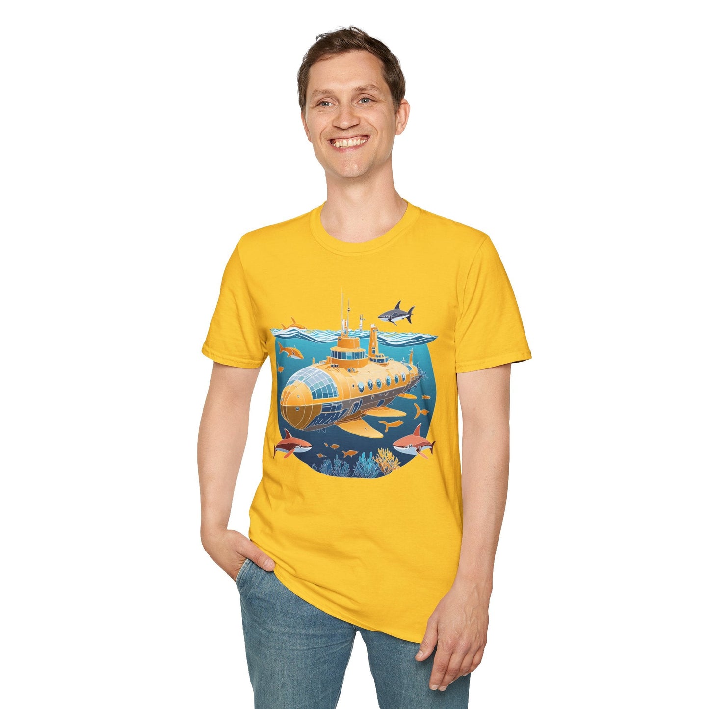 Ocean Graphic Unisex Softstyle Cotton Tee 12