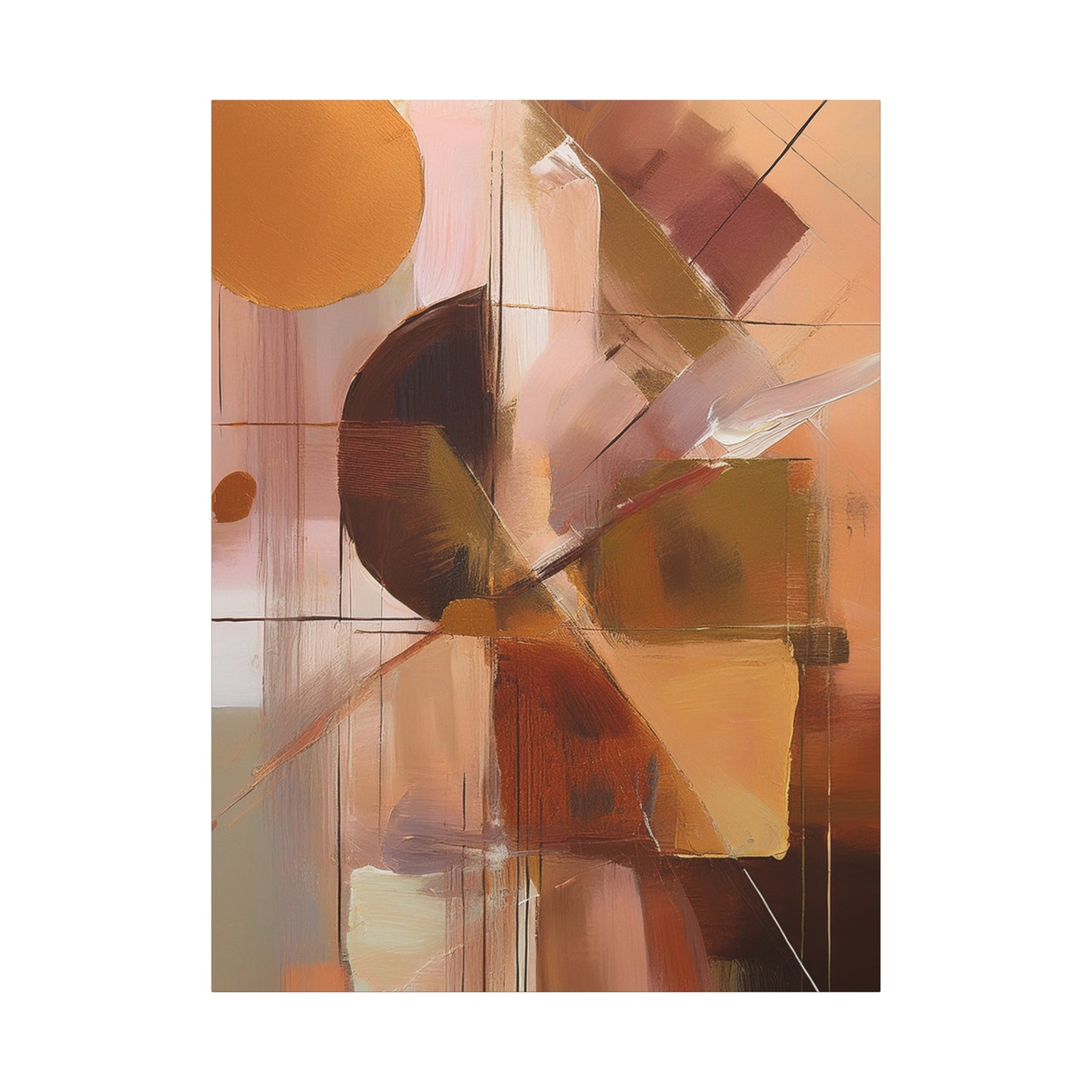 Abstract Geometric Painting Print Canvas 20x24,20x30,24x30 24x32,24x36,30x40 32x48,36x48,40x60 Pine-Wood Inner Frame ABS-50