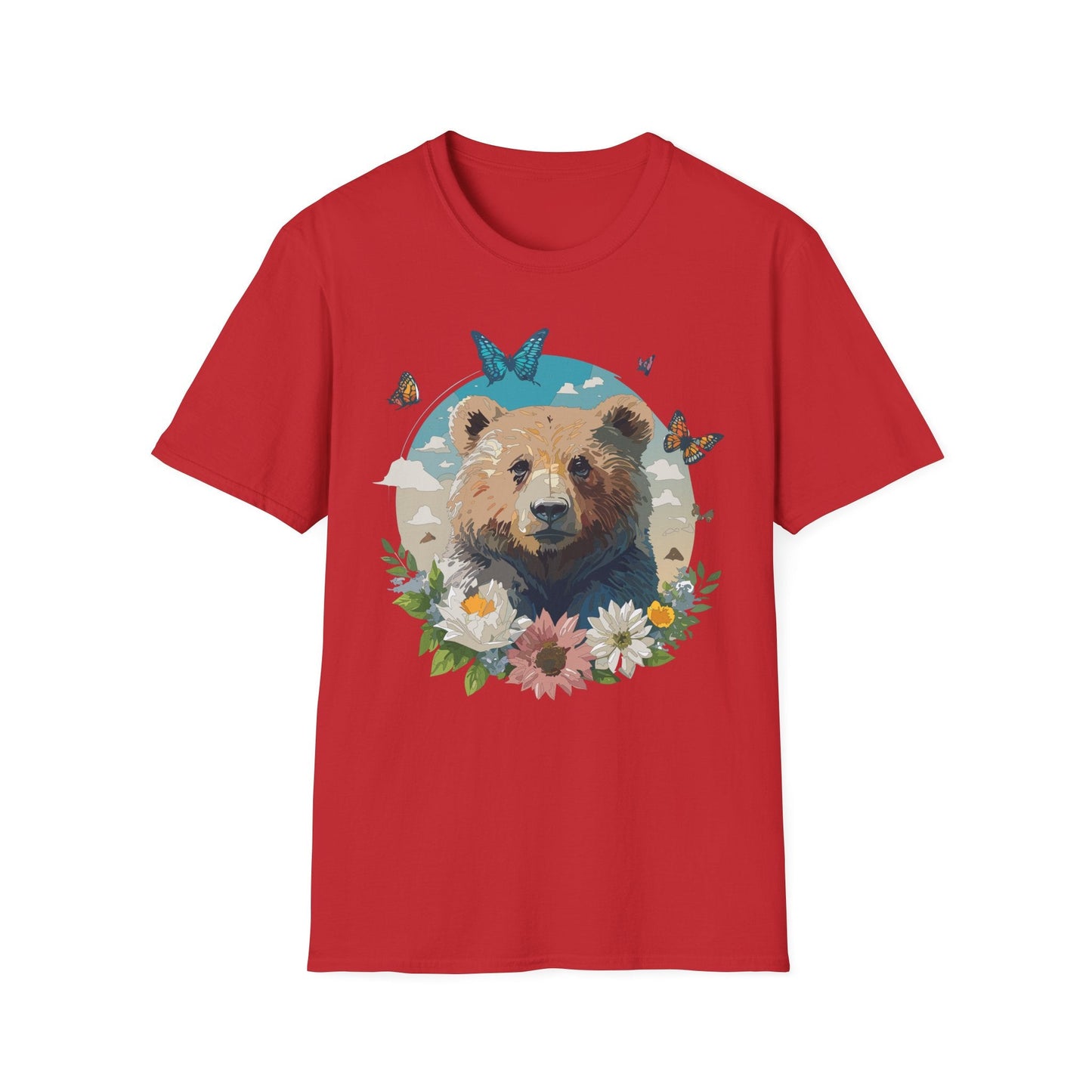 Bear Shirt Teddy Bear Tee Unisex Gildan Softstyle 100 Percent Ring Spun Cotton Tee
