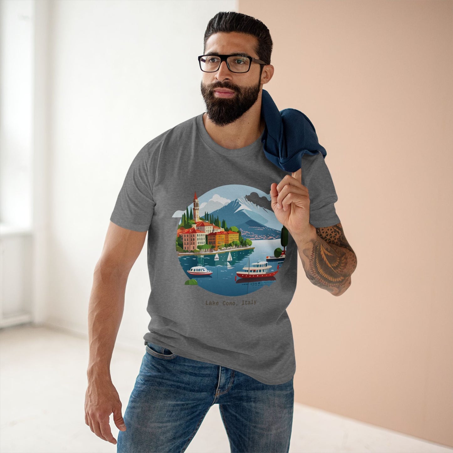 Italy Travel Shirt Unisex Premium Cotton Tee With Original Art Design From Retro2Nova TT73