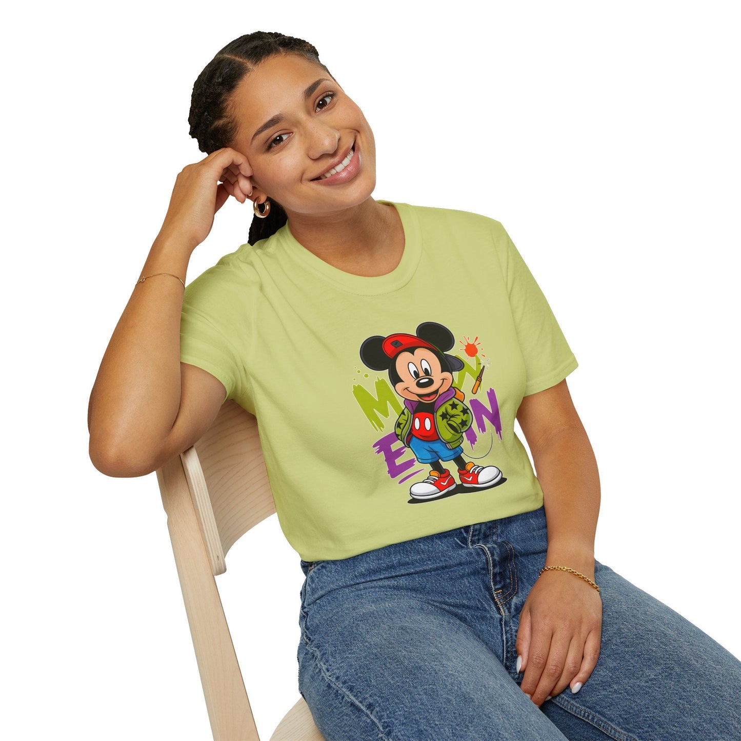Unisex Cartoon T Shirt With Animals Animation Tee Premium Softstyle Gildan 64000