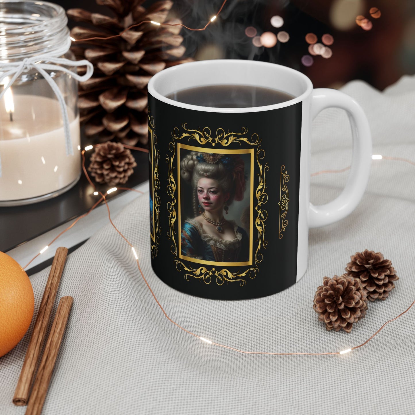 Coffee & Tea Mug with Antique Portraits