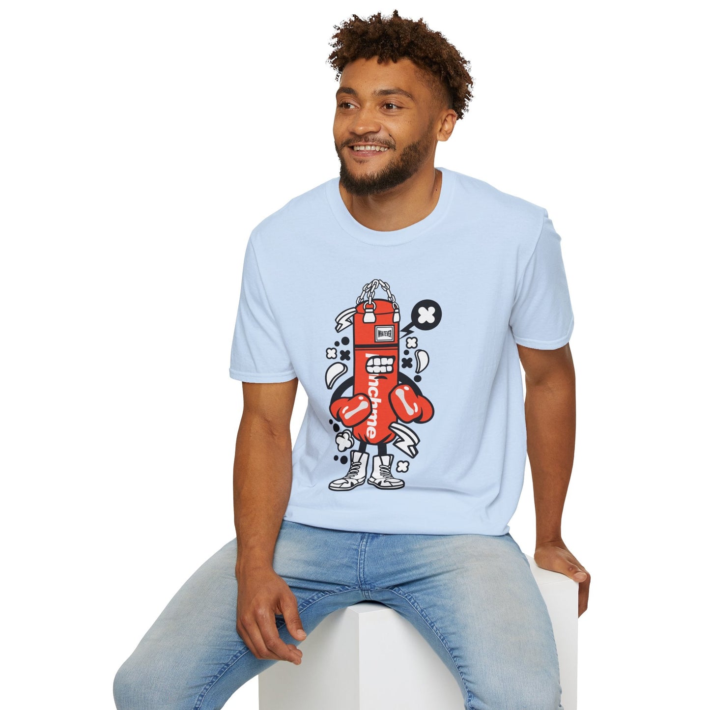 Cartoon Tee Shirt Unisex Animation Graphic Tee Funny Tee Cotton Softstyle 64000 Gildan