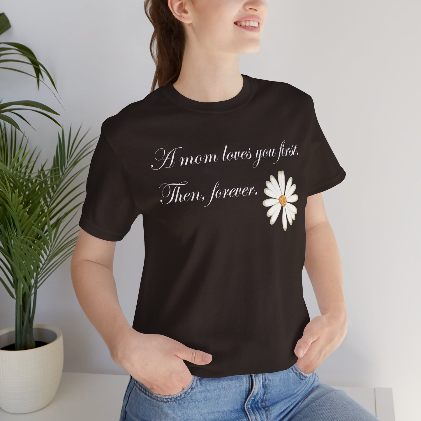 T-shirt unisexe en coton avec signature de maman