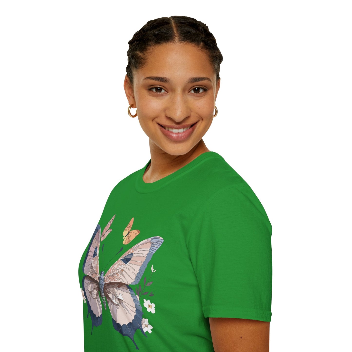 Butterfly Shirt Unisex T Shirt Monarch Print Gildan Softstyle 64000 Cotton Tee Quality