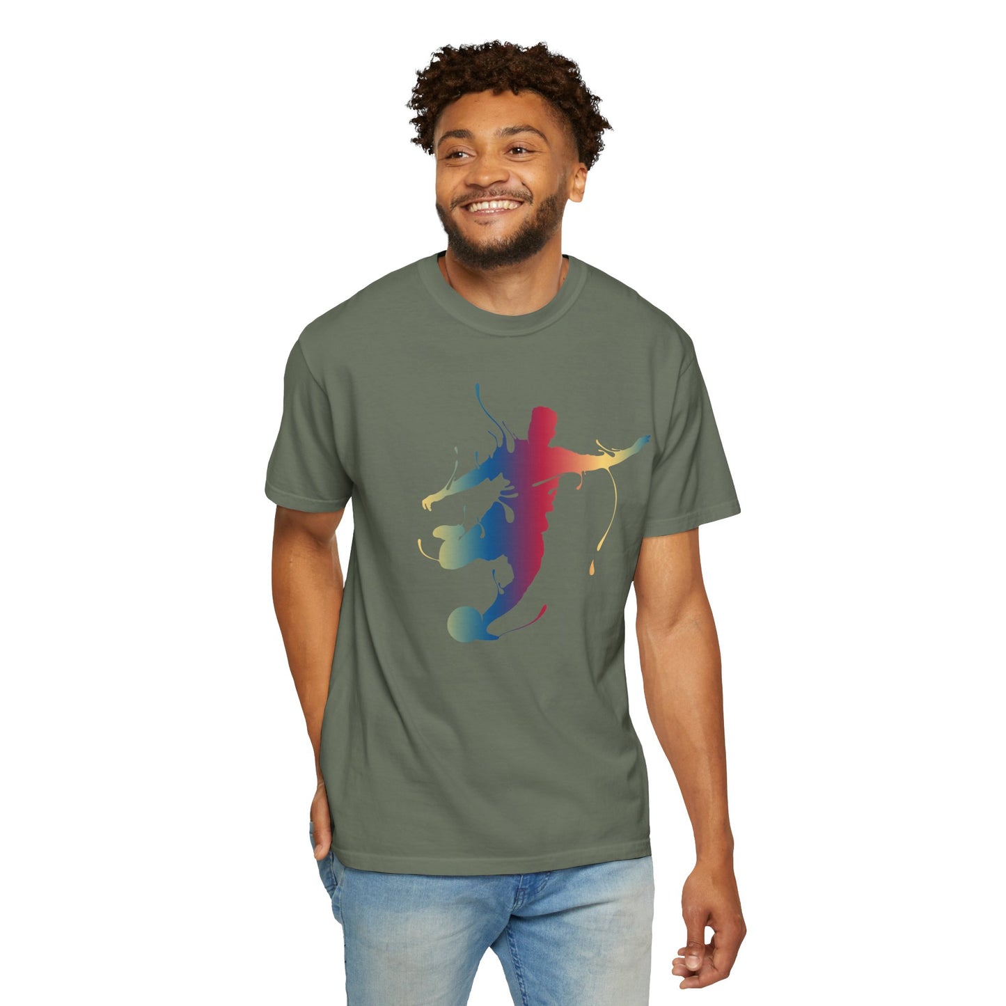 Unisex T-shirt with sports art design