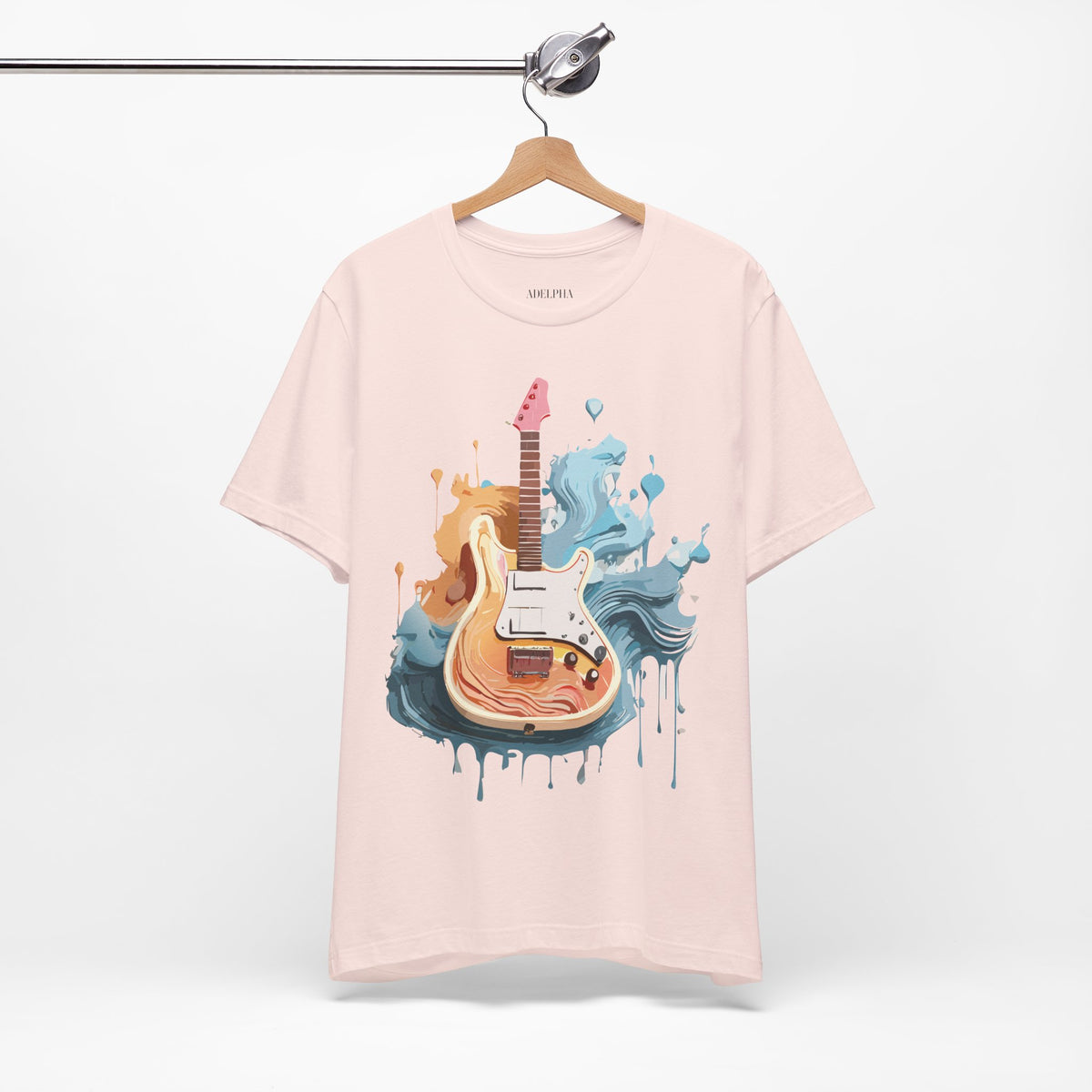 Music Graphic Unisex Cotton Bella+Canvas Tee with Art Design n187
