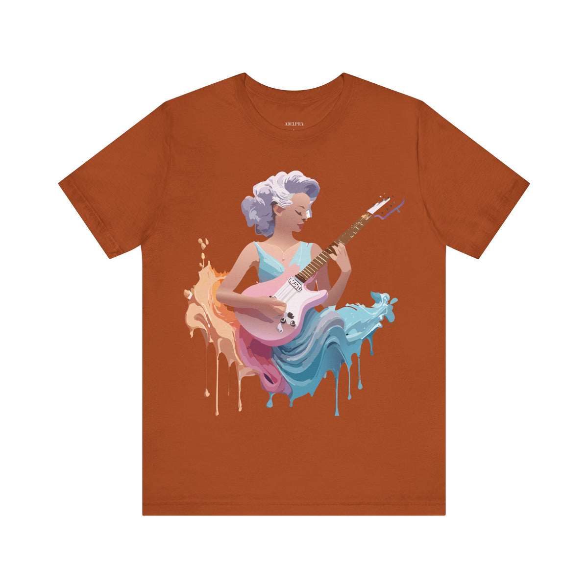 Music Graphic Unisex Cotton Bella+Canvas Tee with Art Design m105