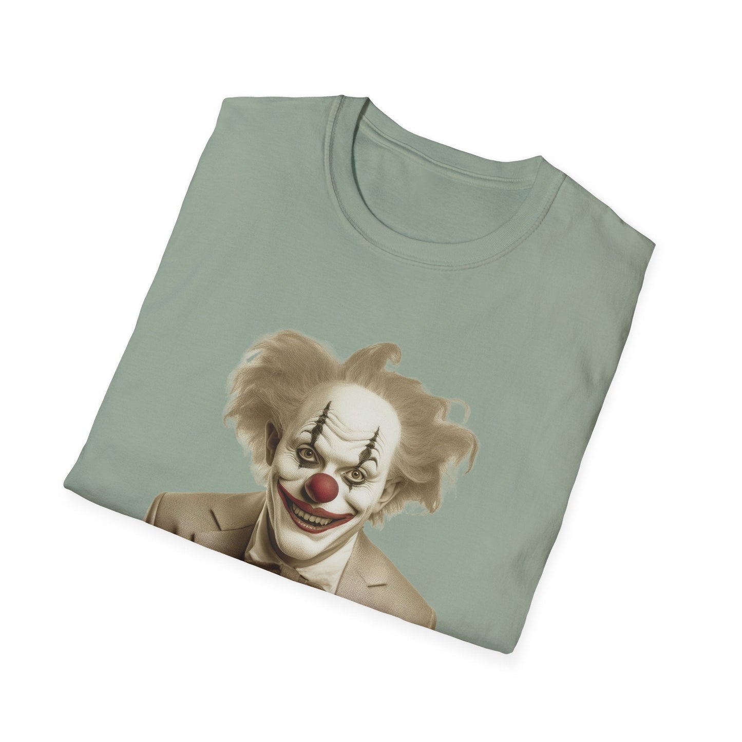 Unisex Clown Shirt Funny Man Circus Tee Softstyle 64000 Cotton Gildan Tee Lightweight Breathable