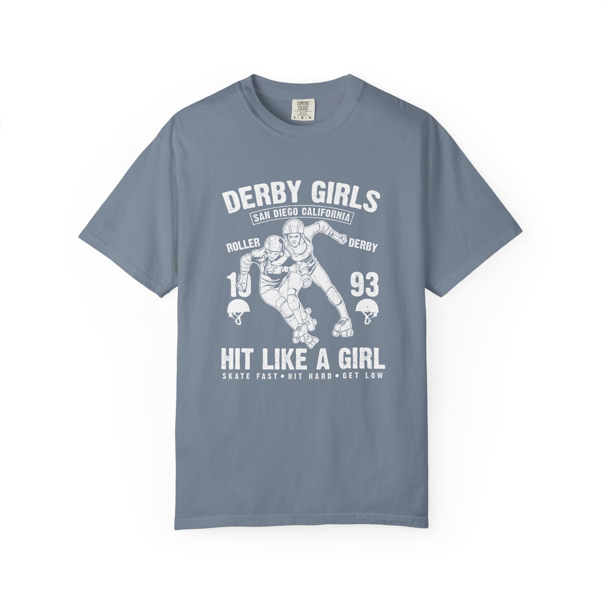 Derby-Girls Roller San Diego California Unisex Comfort Colors Garment-Dyed Heavyweight 100 Cotton Art Design T-Shirt w92
