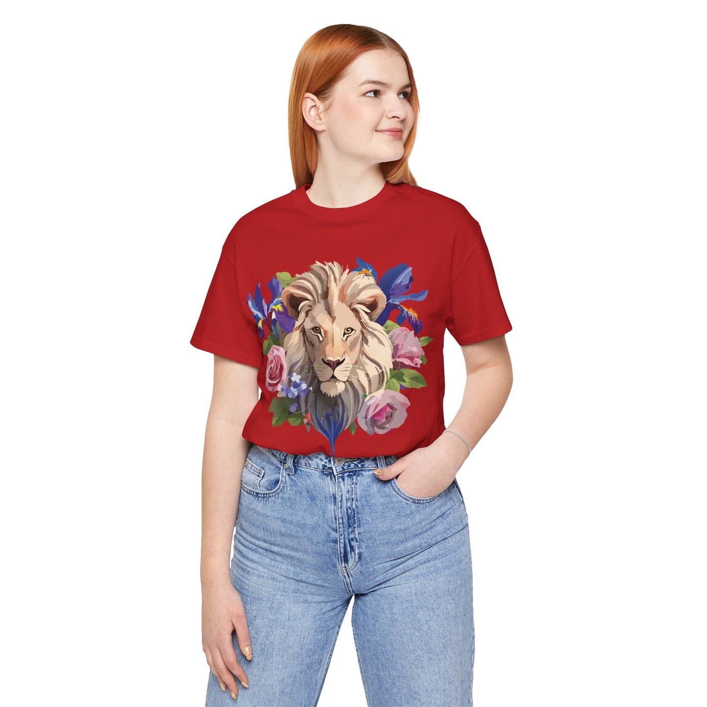 Adelpha Lion Graphic T Shirt Unisex Short Sleeve Art Design Tee Vintage Inspired