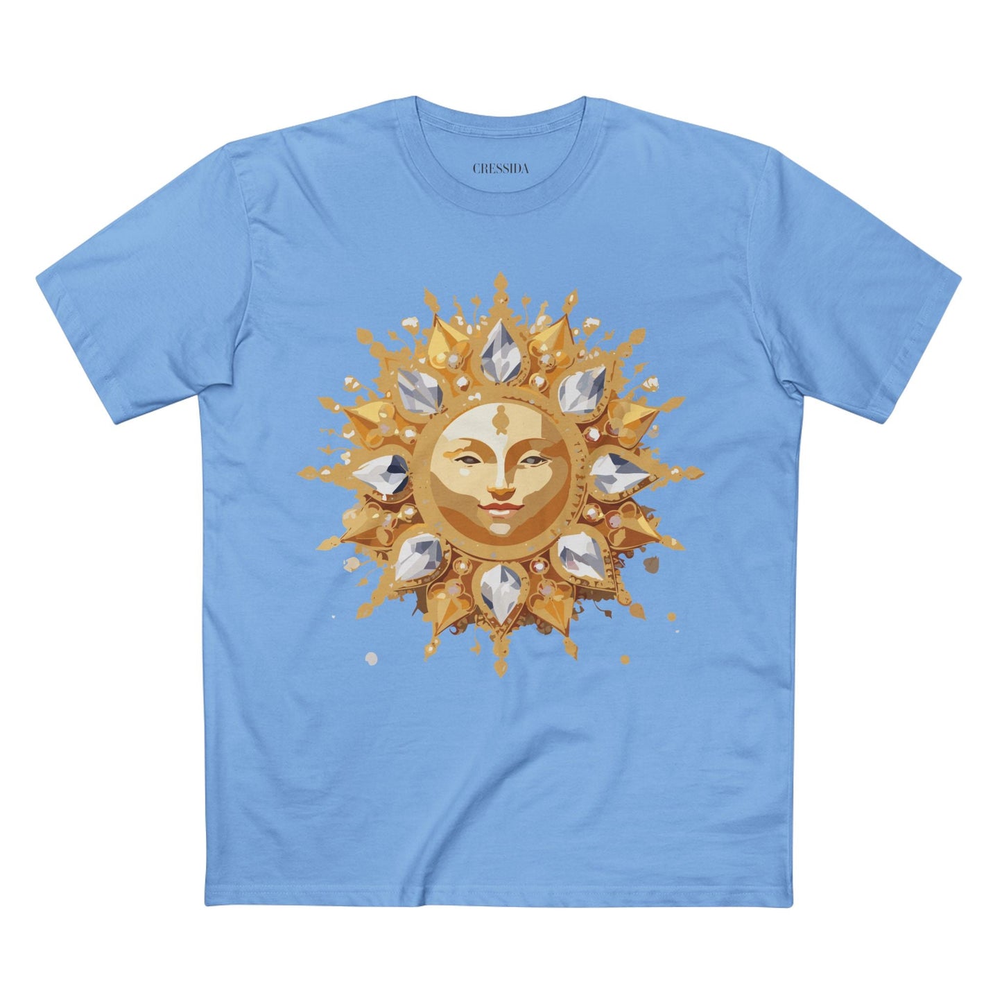 Gold Sun Graphic Unisex 100 Cotton T-Shirt with Golden Art Design 4