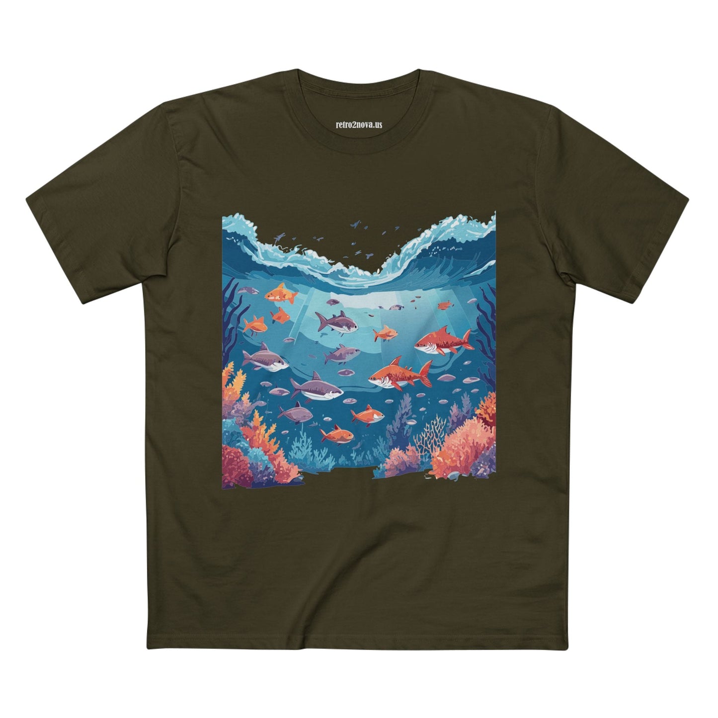 Ocean Pacific OP11 Ocean Shirt Unisex Premium Cotton Tee With Original Art Design Retro2Nova