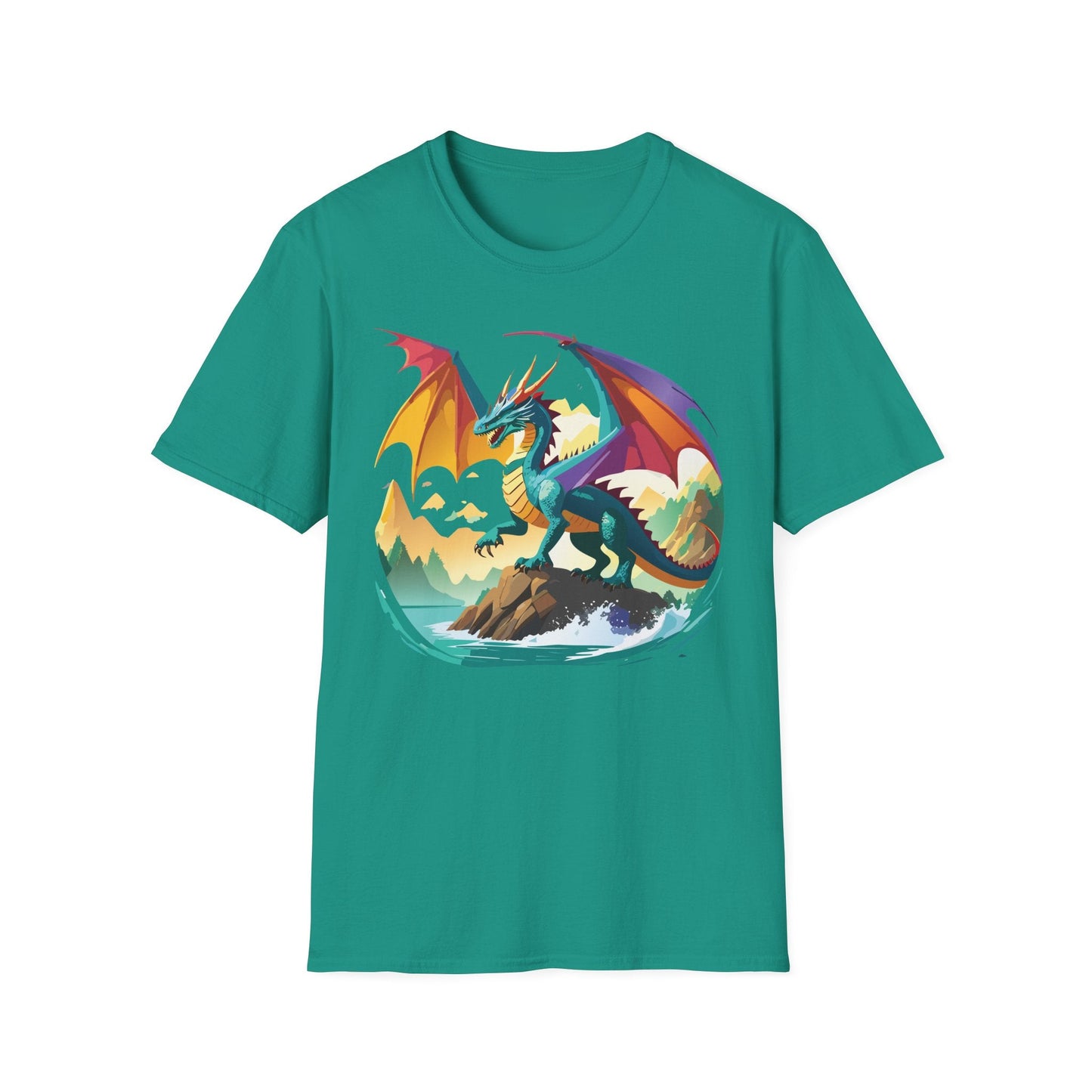 Dragon T Shirt Unisex Dragon Shirt Animal Design Softstyle Tee 100 Percent Cotton