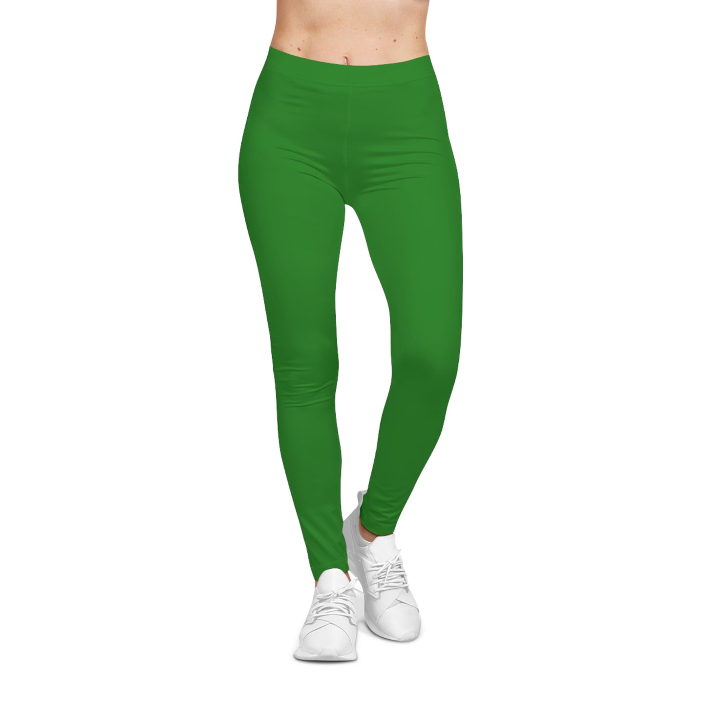 India Green Color Women's Poly-Span Casual Leggings XS-2XL