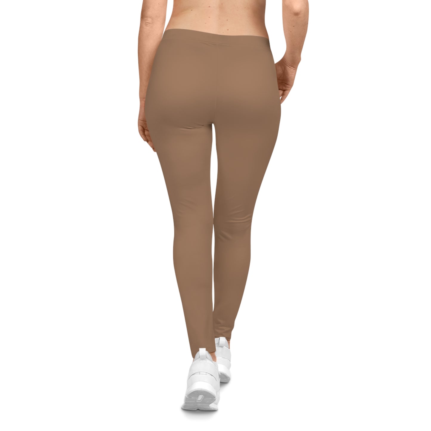 Faded Copper Color Women's Poly-Span Casual Leggings XS-2XL