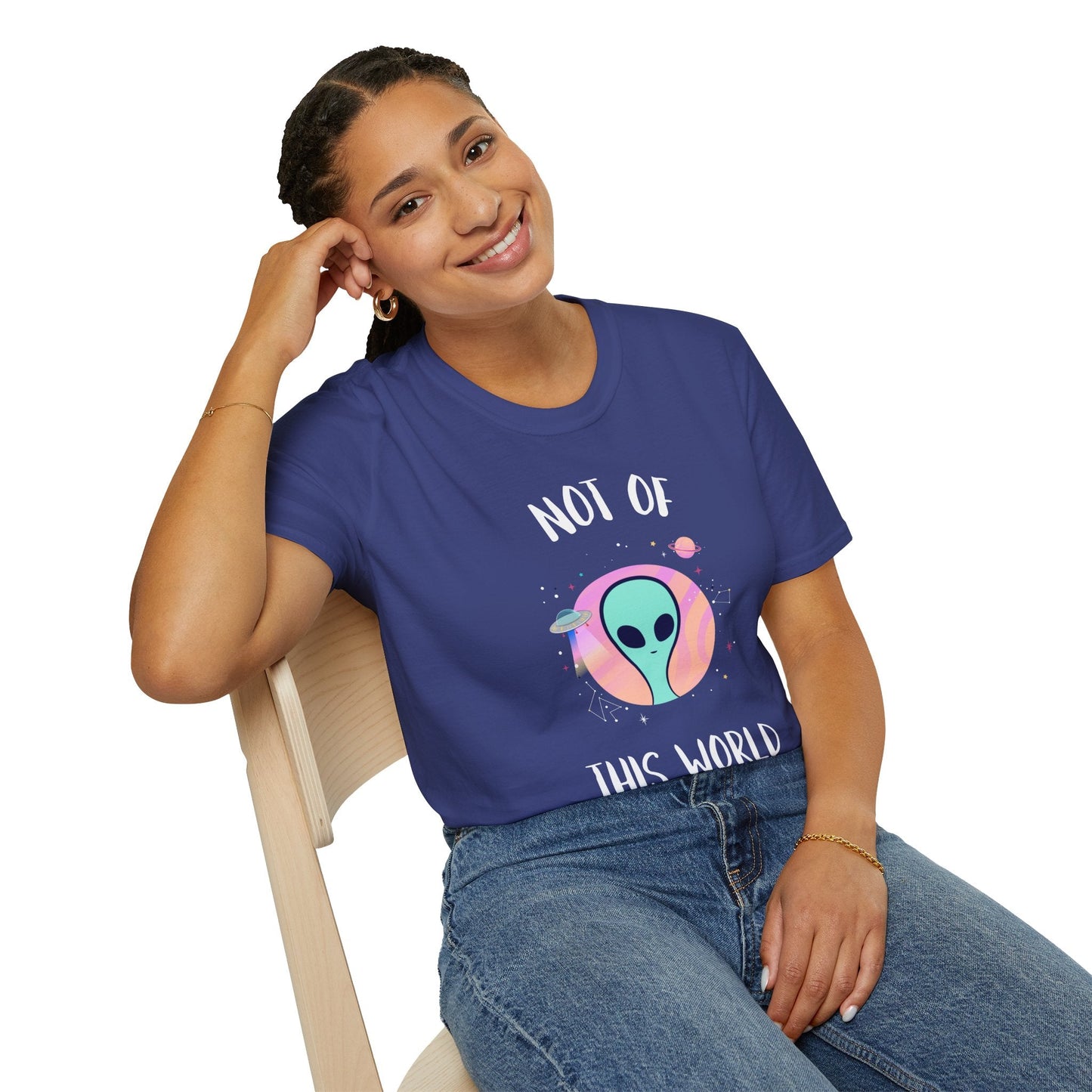 Alien Graphic TShirt  Not Of This World Cute Pastel UFO Tee