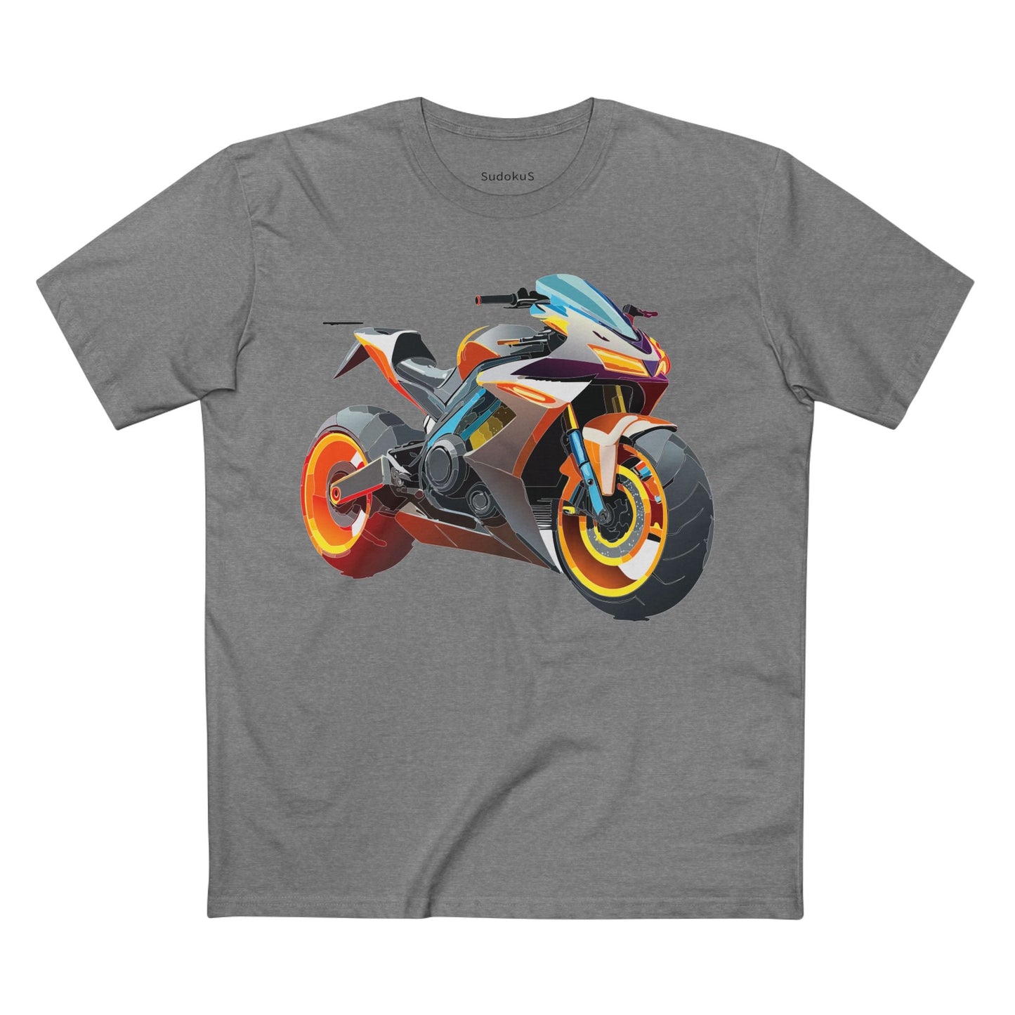 Moto Bike Graphic Unisex 100 Cotton Staple Tee 24