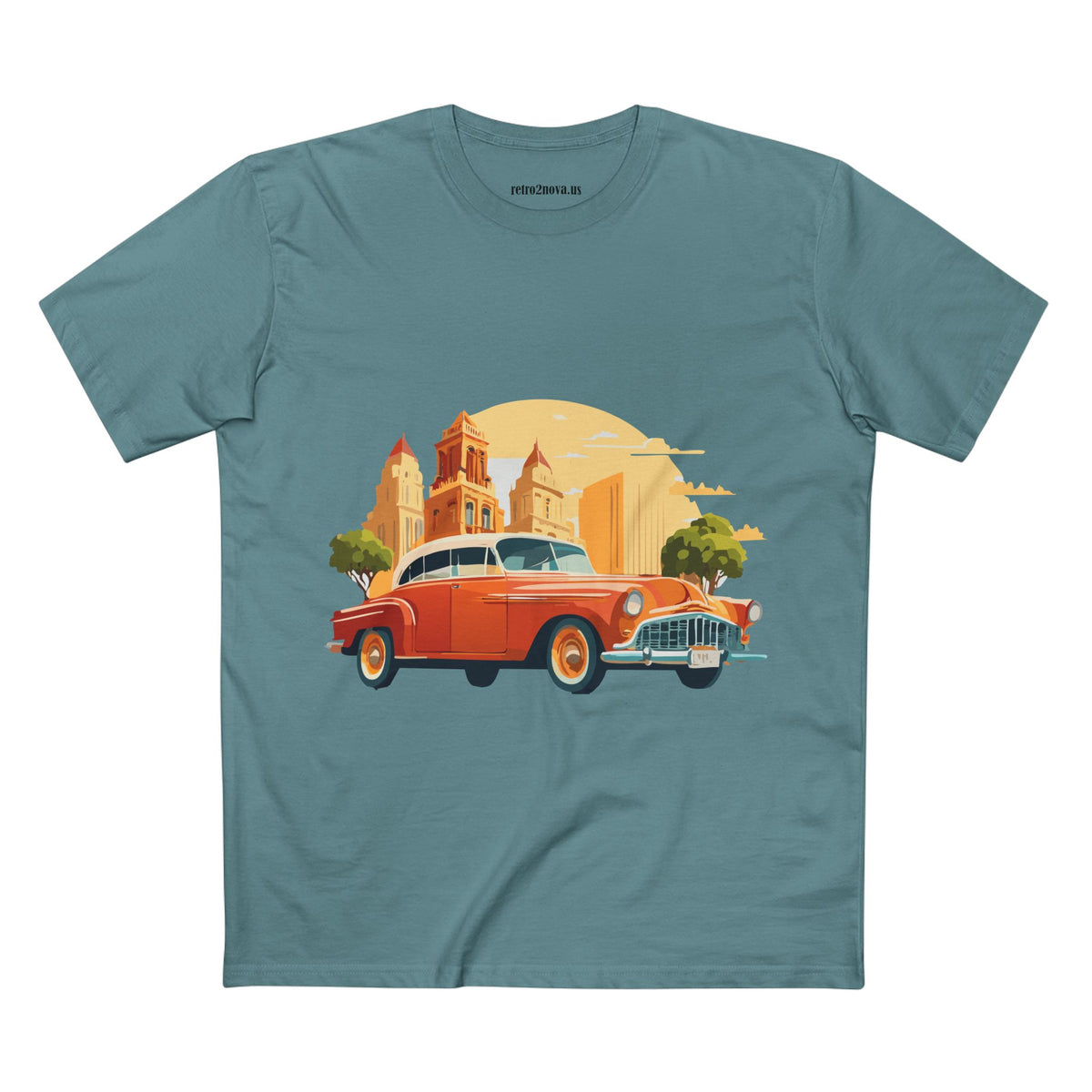 Retro Car Vintage Graphic Tee Staple Unisex 100 Cotton Tee Shirt - RC-21