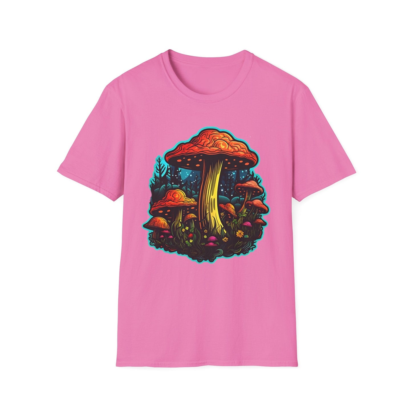 Mashroom Tee Shirt Unisex Softstyle 64000 With Funny Mashroom Fungus Graphic Design