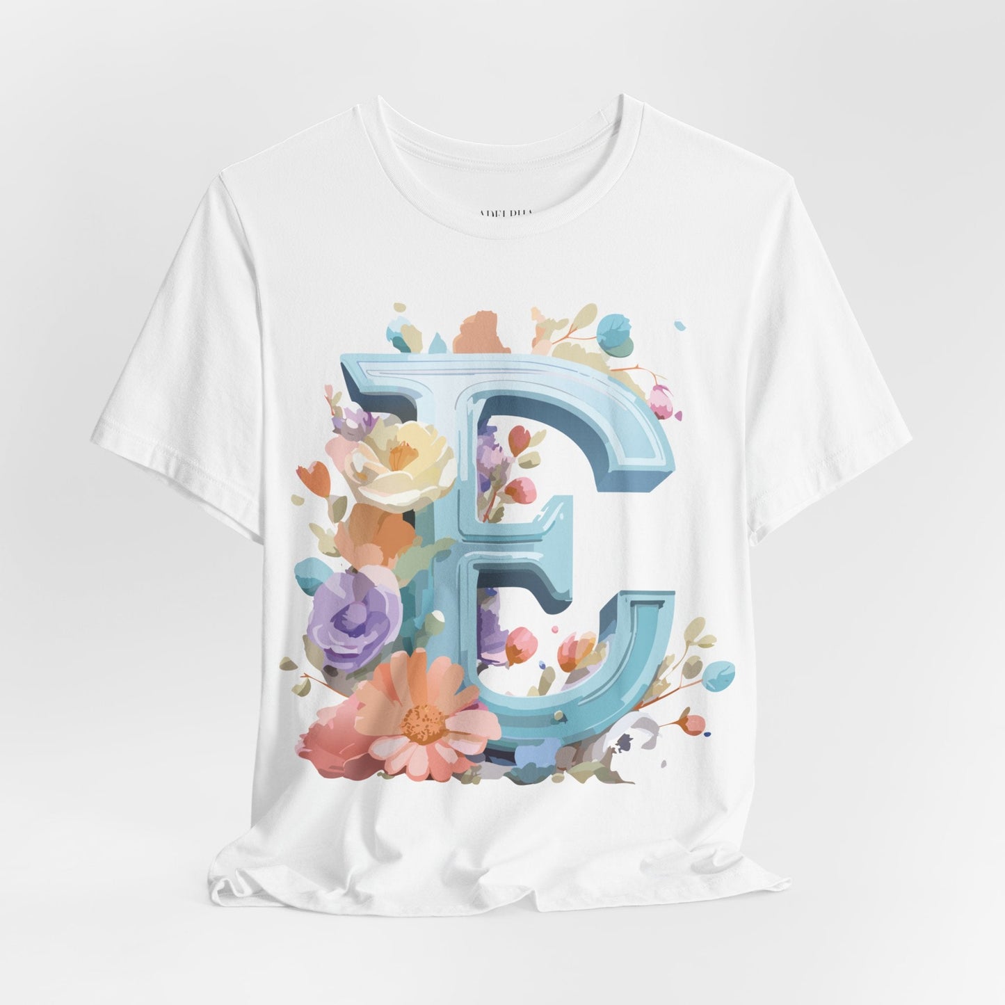 Unisex Letter E  Graphic Tee Featuring Vintage Inspired Artwork Collection
