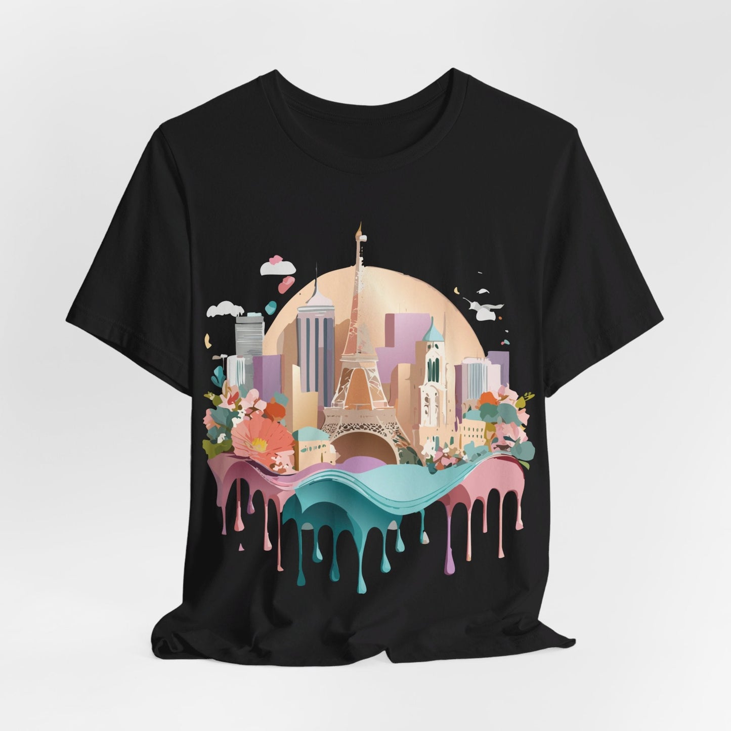 Adelpha Paris Graphic Tee Unisex Short Sleeve Shirt With Vintage Art Design Apparel