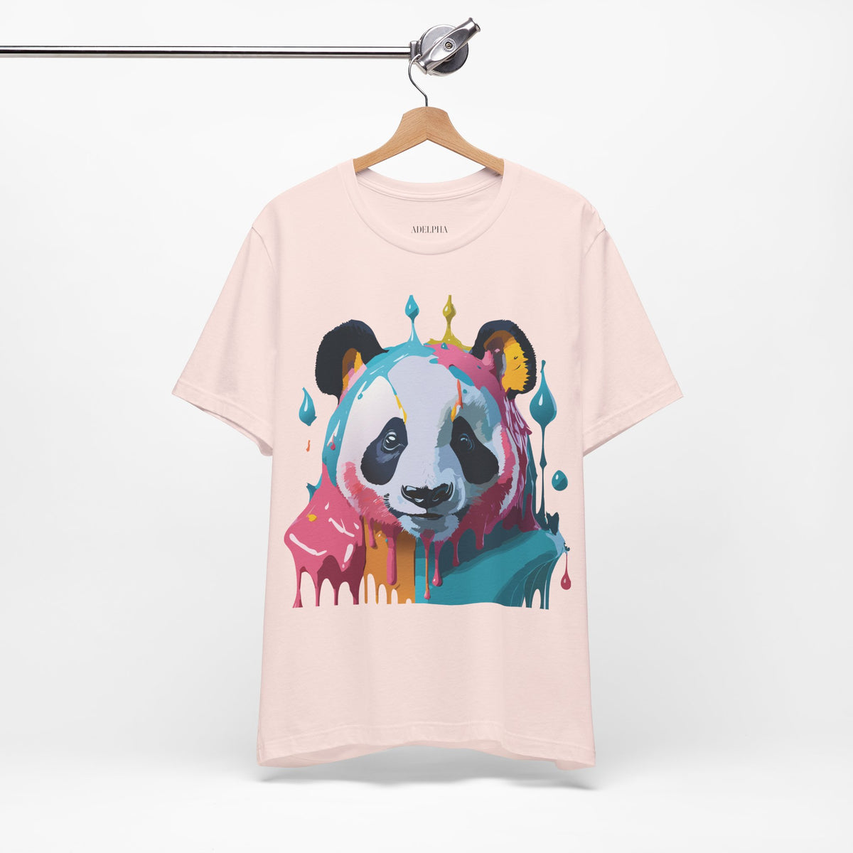 Panda Graphic Unisex Cotton Bella+Canvas Tee with Art Animal Design e142