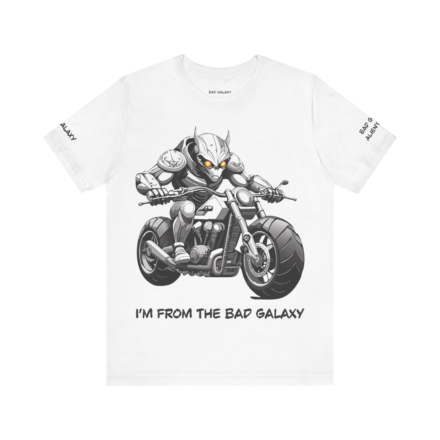 Alien Tee Shirt From Bad Galaxy USA Made To Order Cotton Tee With Eco Friendly Inks Now