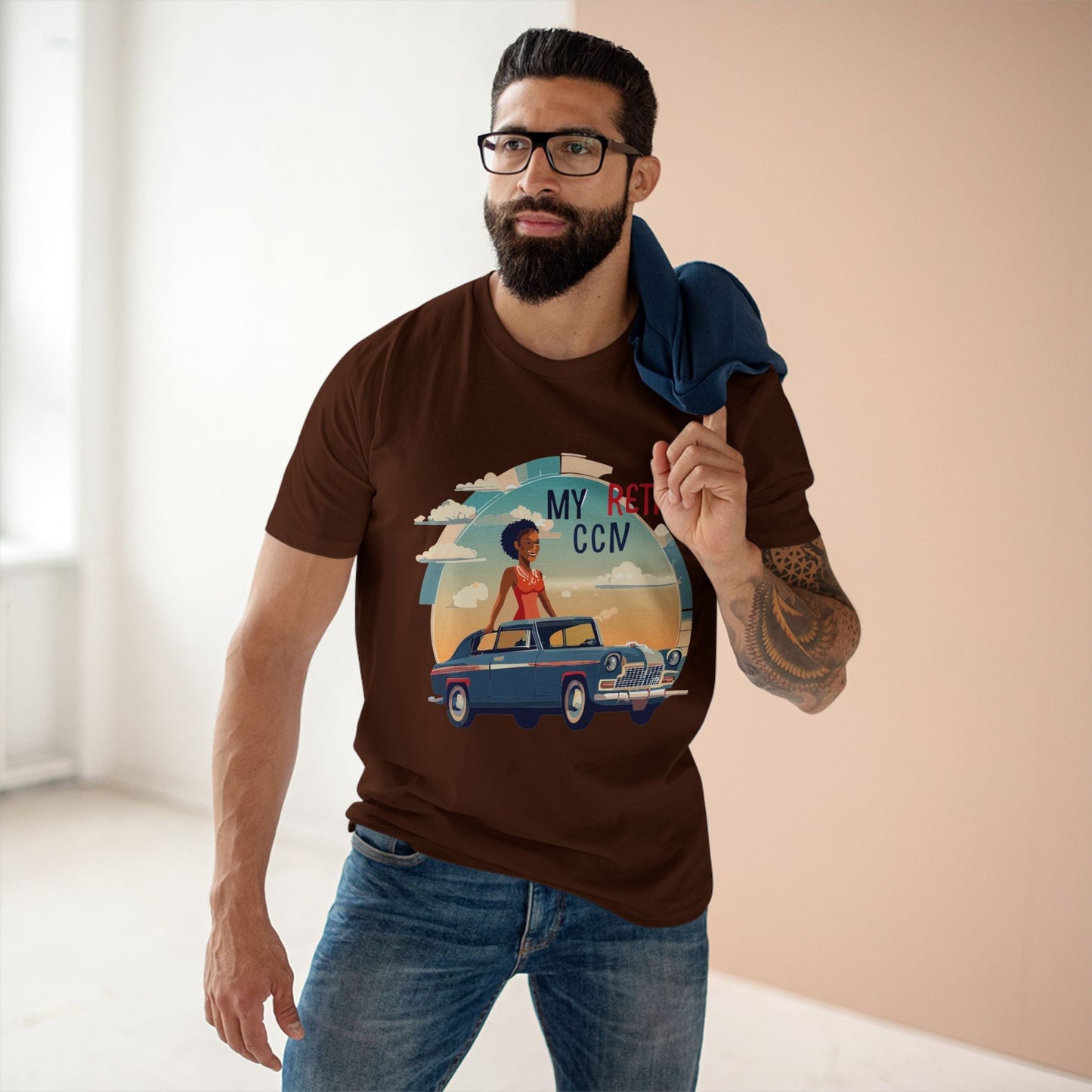 Retro Car Shirts Vintage Car Shirts RC 14 Unisex Premium Cotton Tee With Original Art Design