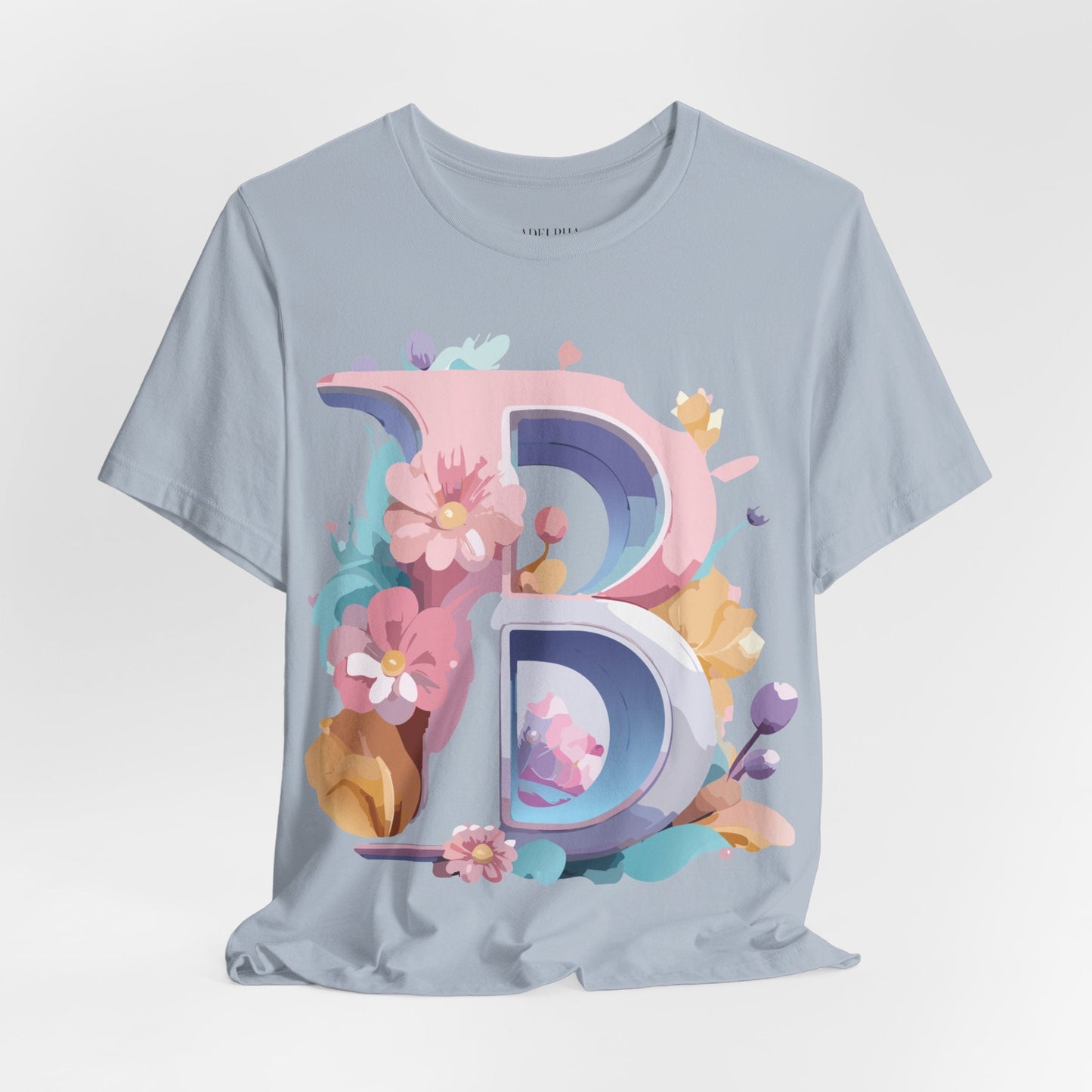 Letter B Shirt Unisex Graphic Tee By Adelpha With Vintage Inspired Artwork Short Sleeve