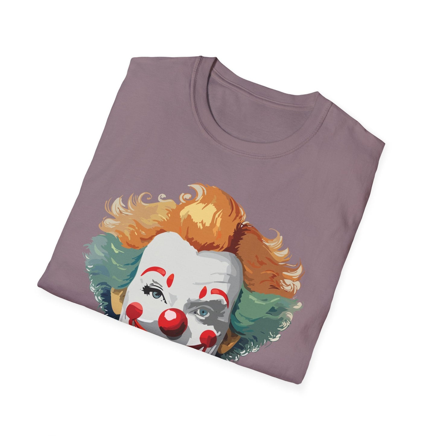 Unisex Short Sleeve Softstyle Clown T Shirt With Funny Man Circus Theme Tee Gildan 64000