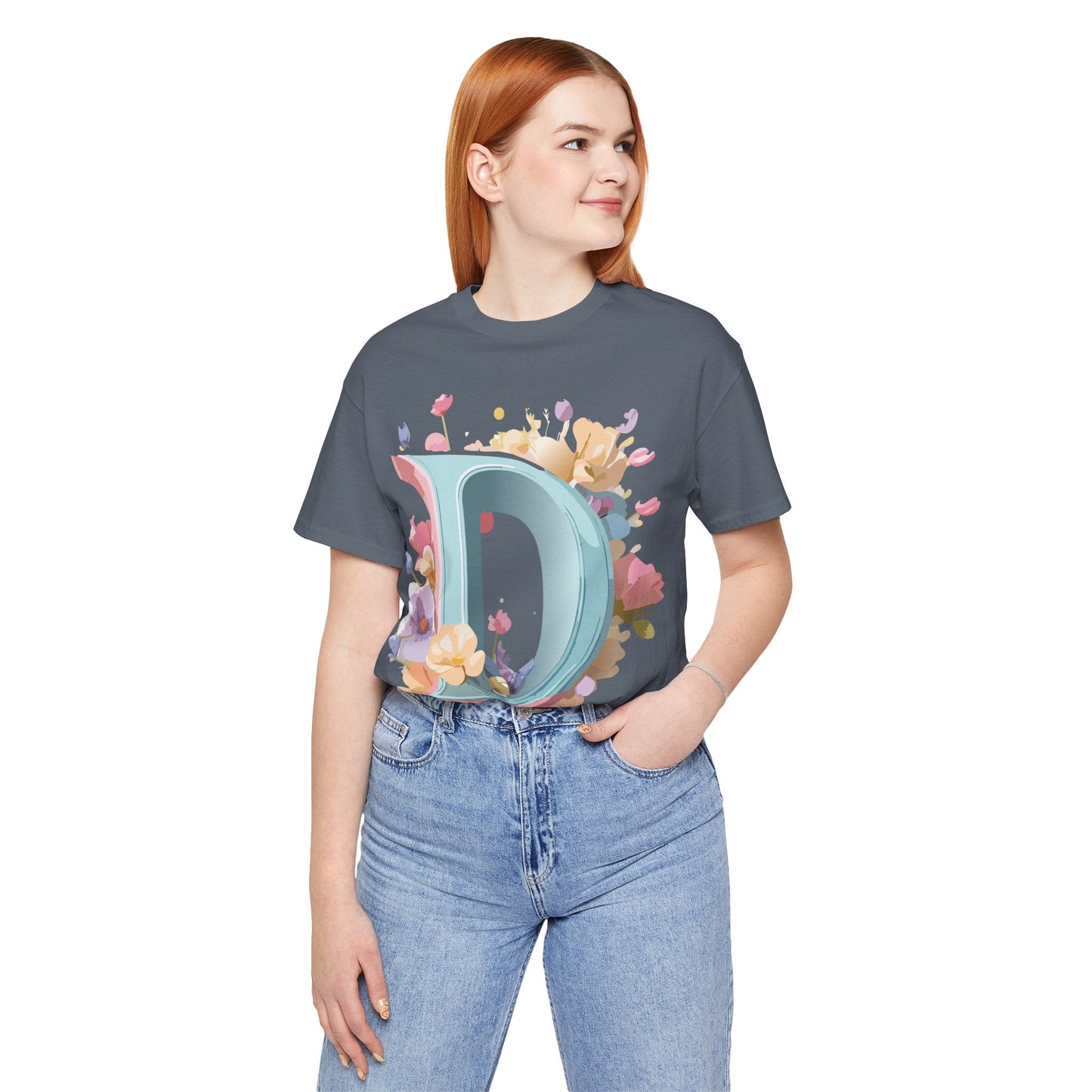 Letter D Graphic Tee Unisex Jersey Short Sleeve By Adelpha Vintage Inspired Artwork