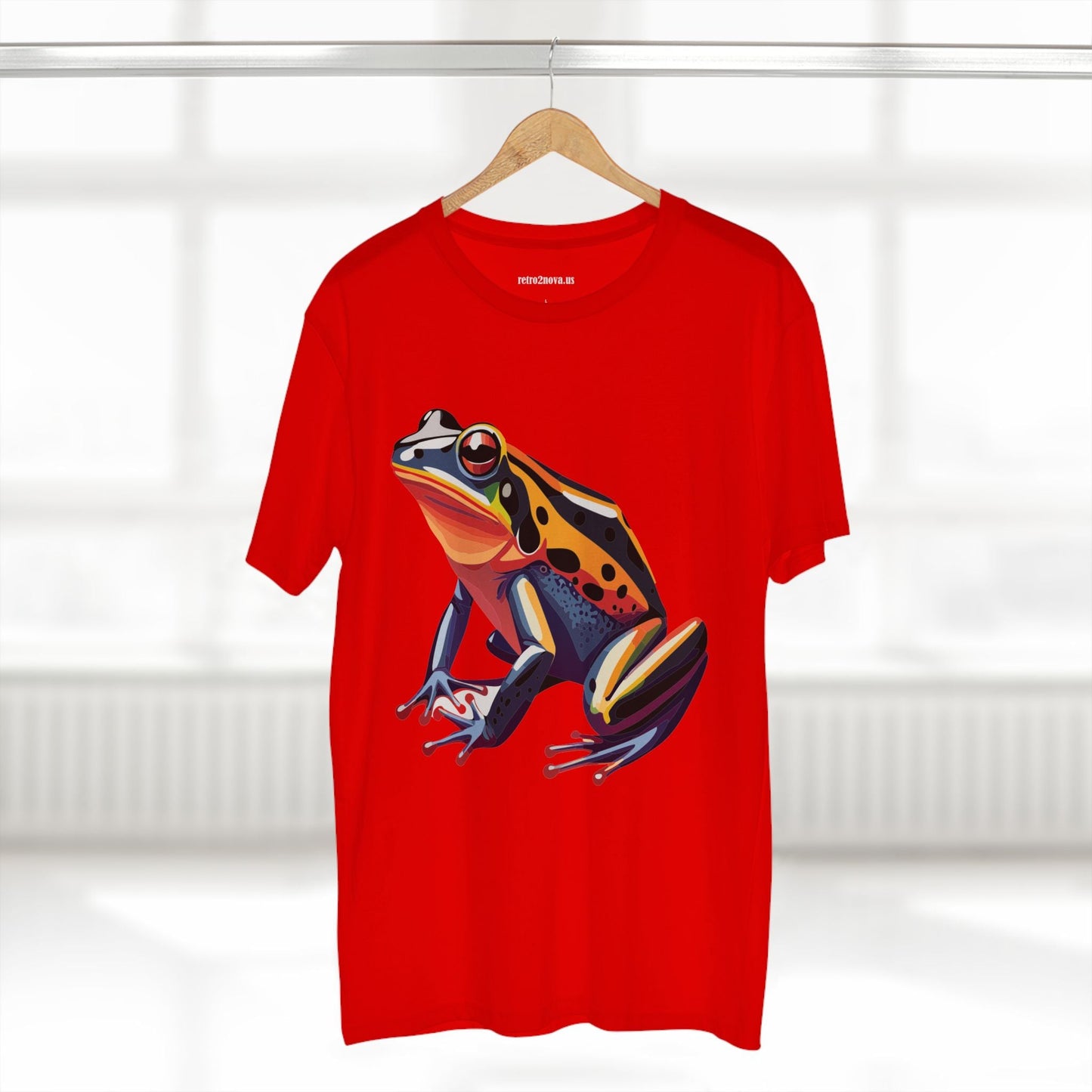 Unisex Frog Animal Shirt Premium Cotton Tee With Original Art Design Retro2Nova Exclusive Art Collection