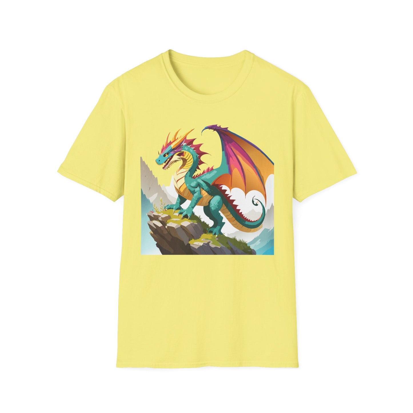 Dragon Graphic Unisex Cotton Softstyle Art Design Tee With Animals 5