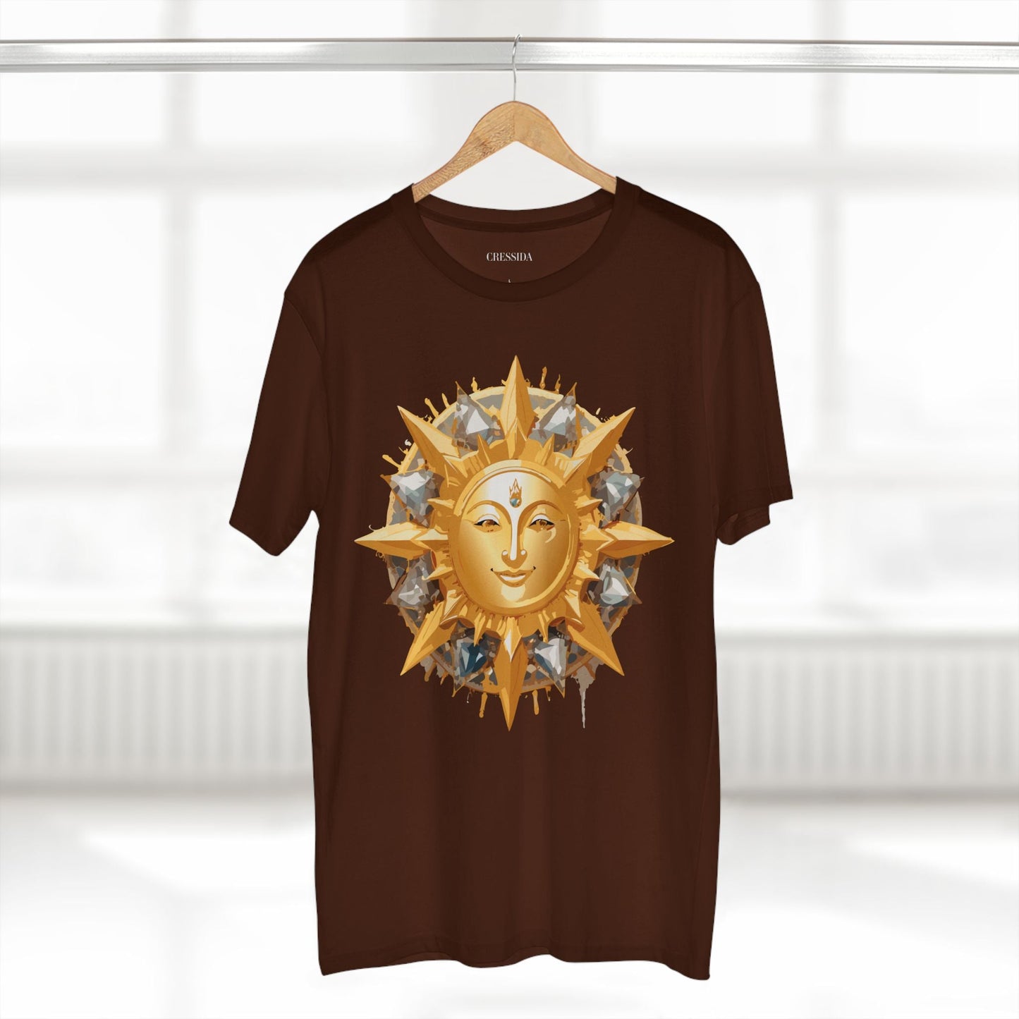 Gold Sun Graphic Unisex 100 Cotton T-Shirt with Golden Art Design 14