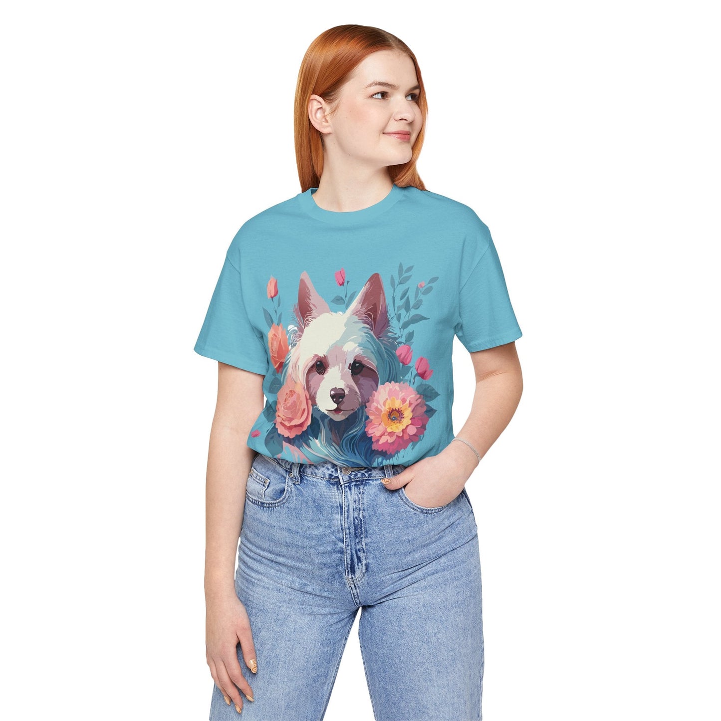 Adelpha Unisex Graphic Dog Shirt Short Sleeve Tee With Vintage Inspired Artwork Design
